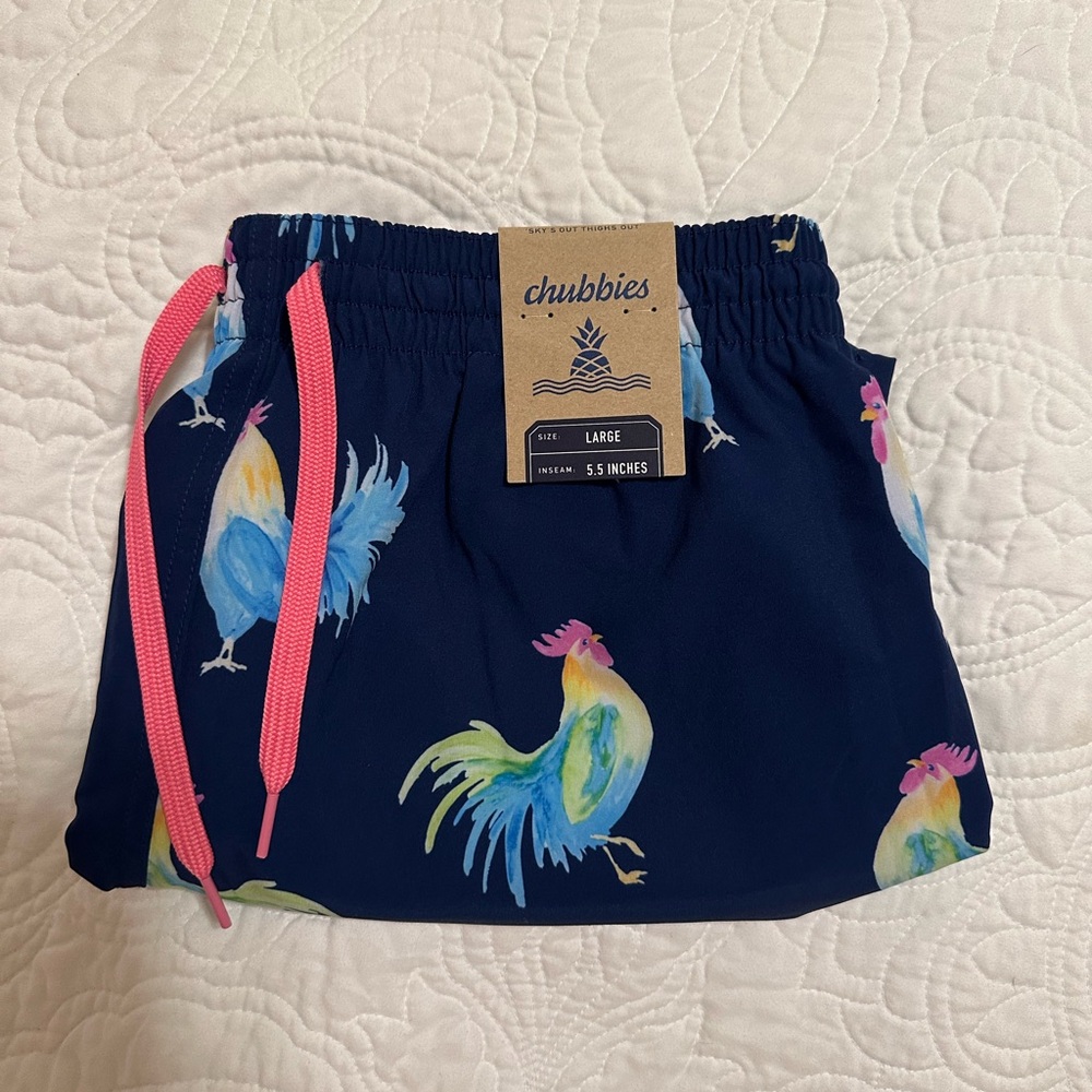 Chubbies Men’s Rooster Print Shorts - Navy